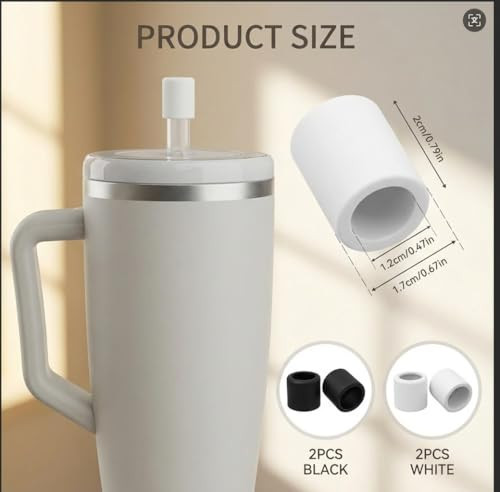 Omasunb Magnetic Straw Cap Silicone Magnetic Straw Cover Compatible With Br'mate All 4Pcs