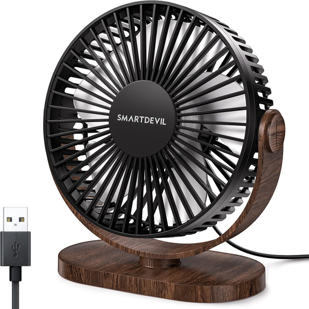 Smartdevil Usb Small Desk Fan, 3 Speeds Portable Desktop Table Fan, 90° Adjustment Personal Mini Fan, Quiet Operation, For Home