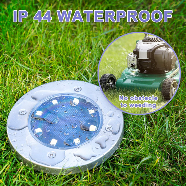 Solpex 12 Pack Solar Ground Lights Outdoor, Waterproof 8 Led Solar Powered Disk Lights Outdoor Garden Landscape Lighting For Yard Solpex 12 Pack Solar Ground Lights Outdoor, Waterproof 8 Led Solar Powered Disk Lights Outdoor Garden Landscape Lighting For Yard