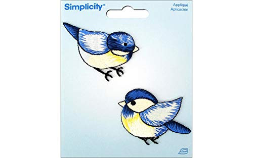 Wrights IronOn AppliquesBlue Birds 13/4X21/4 2/Pkg Blue