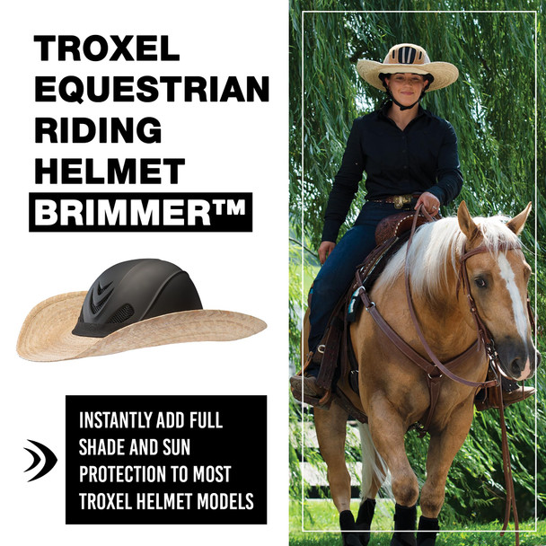 Troxel Horse Riding Straw Equestrian Helmet Visor Lightweight Full Shade Palm Leaf