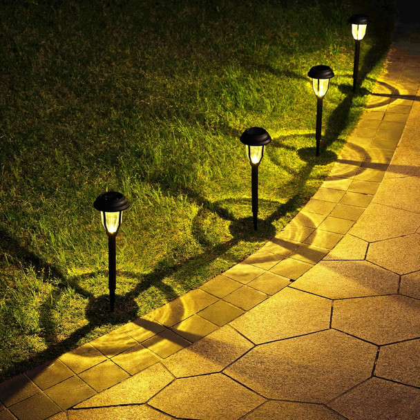 Solpex 8 Pack Solar Pathway Lights, Solar Path Lights Waterproof, Solar Garden Lights Outdoor For Garden, Yard, Pathway, Landscap