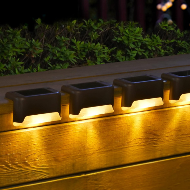 Solpex Solar Deck Lights 12 Pack, Waterproof Led Lights For Outdoor Stairs, Step, Fence, Yard, Patio, And PathwayWarm White
