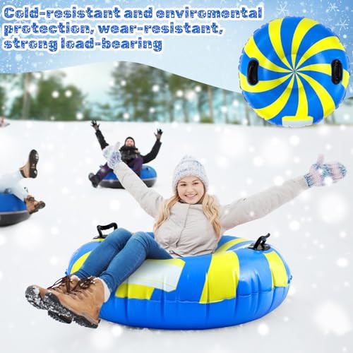 Vertintong Large 35 Inflatable Snow Tube Sled For Adults Christmas Snow Sled