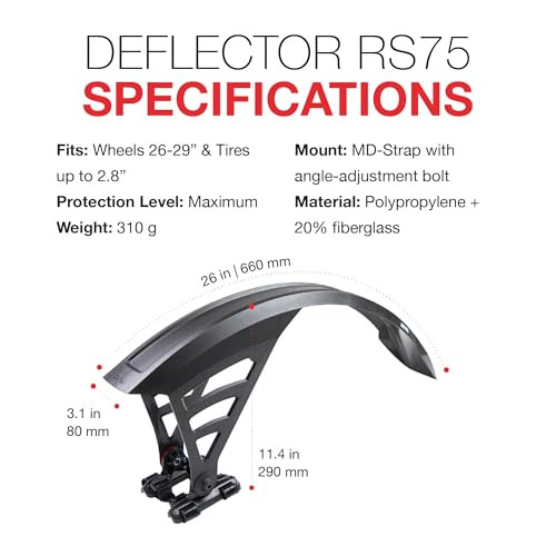 Zefal Deflector Rs75 Rear Mtb Mudguard 663Mm 310G