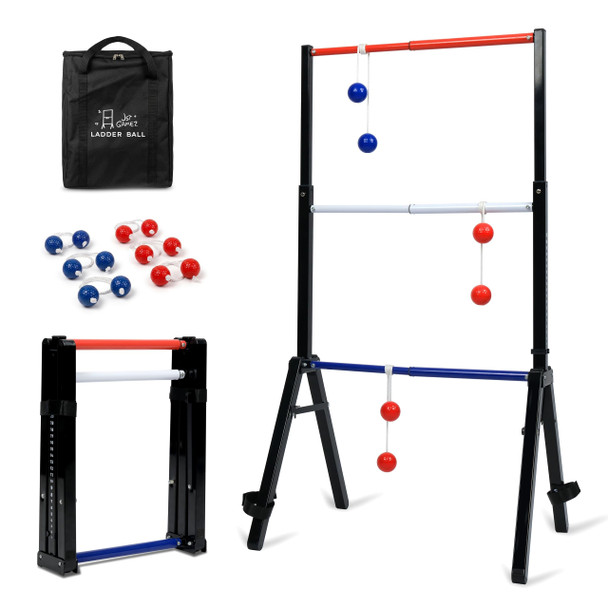 Jst Gamez Steel Ladder Ball Game Set With 6 Bolas AssemblyFree Ladder Toss