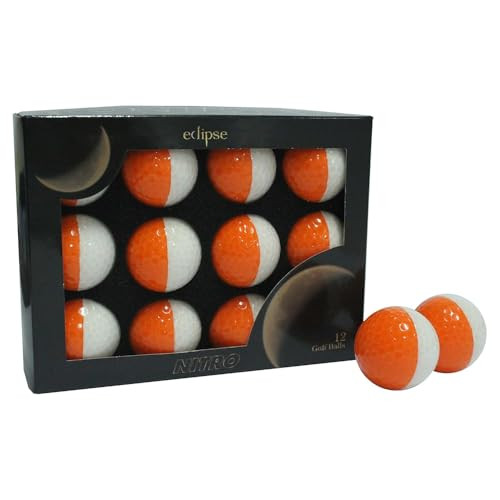 Nitro Eclipse Golf Balls White/Tangerine 12 Pack White
