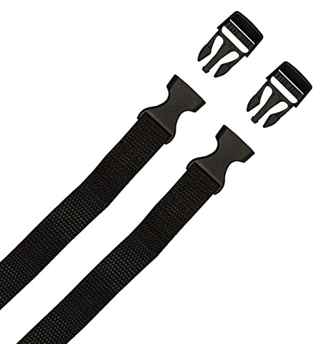 Longridge Golf Trolley Straps With Clips Black Black
