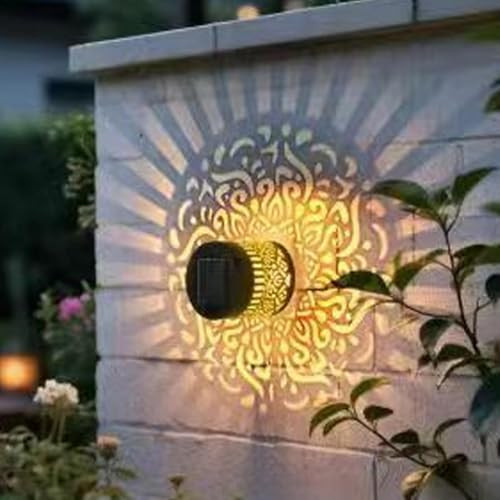 Diydeg Solar Fence Lights Wall Lights Plastic Solar Powered Deck Step Stair