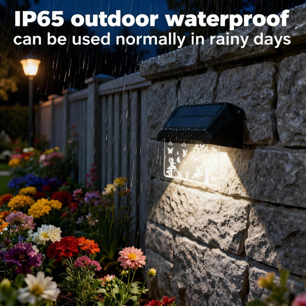 Komilift Solar Fence Lights 2 Pack White