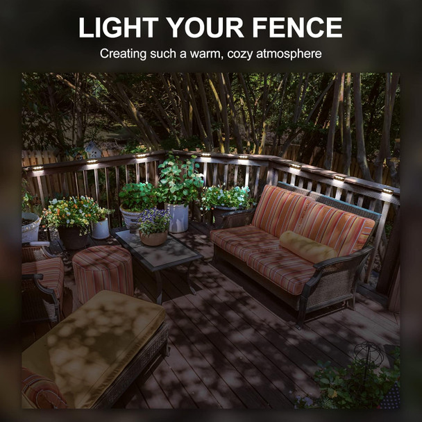 Solpex Solar Step Lights 12 Pack, Solar Outdoor Lights For Fence,Ip65 Waterproof Solar Powered Outdoor Led Lights For Deck Porch