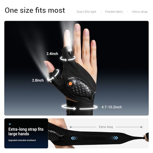 Thxtoms Flashlight Gloves Rechargeable Fathers Day Birthday For Men Husband Boyfriend Dad