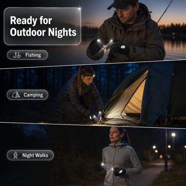 Mylivell Led Flashlight Gloves For Men