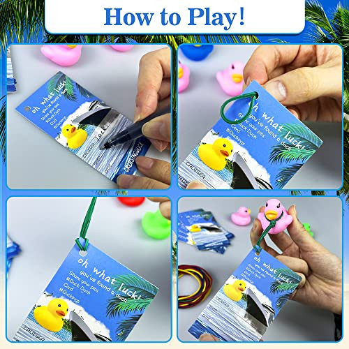 Xipegpa Duck Cruise Kits Duck Tags Bands For Hiding Carnival 72 Pcs