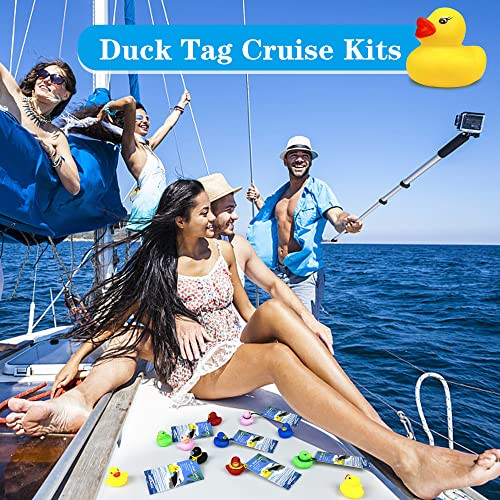 Xipegpa Duck Cruise Kits Duck Tags Bands For Hiding Carnival 72 Pcs