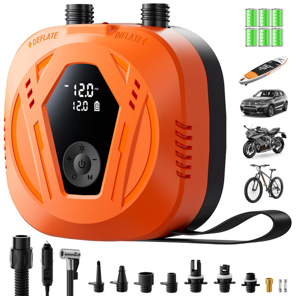 Niufazu 50Psi Paddle Board Electric Pump Portable Rechargeable Sup Pump With Automatic