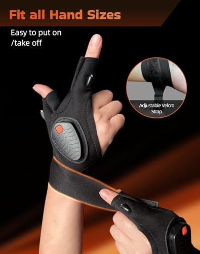 Wizstar Fathers Day Dad Gifts Rechargeable Led Flashlight Gloves Birthday For