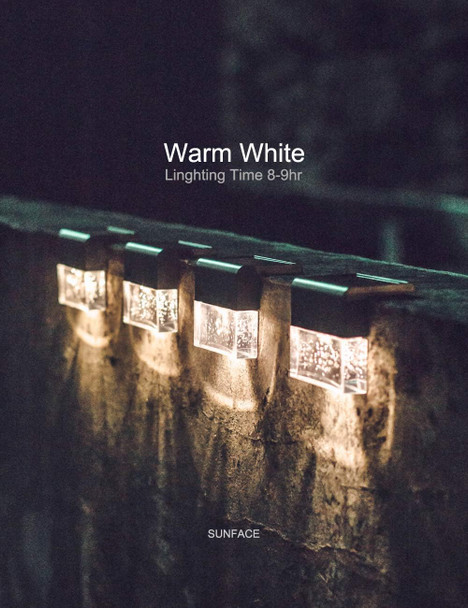 Solar Deck Lights Outdoor, 2 Modes Led Solar Fence Lights Waterproof, Garden Solar Decorative Step Lights 6Pack