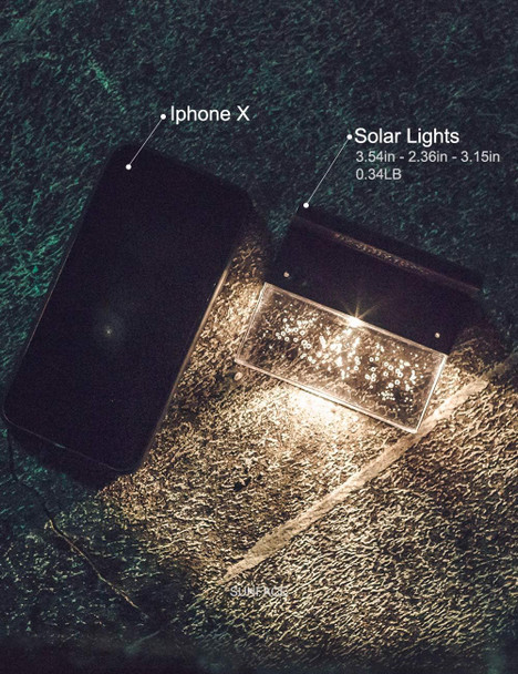 Solar Deck Lights Outdoor, 2 Modes Led Solar Fence Lights Waterproof, Garden Solar Decorative Step Lights 6Pack
