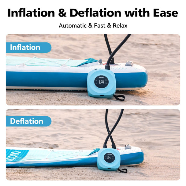 Hydrohero Electric Paddle Board Pump Rechargeable 20Psi High Pressure Sup Pump Intelligent