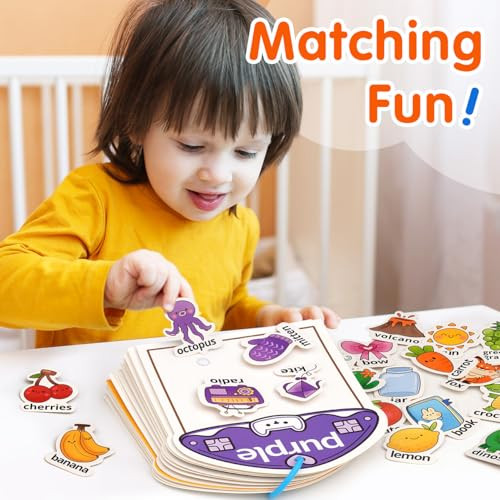 Muone Montessori Busy Book Color Sorting Toys For Toddlers 24 Educational Preschool