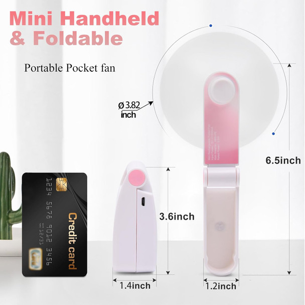 Personal Handheld Fan, Mini Portable Pocket Fan, Little Folding Fans Usb Rechargeable For Woman Girls Makeup Outdoor Travel Personal Handheld Fan, Mini Portable Pocket Fan, Little Folding Fans Usb Rechargeable For Woman Girls Makeup Outdoor Travel