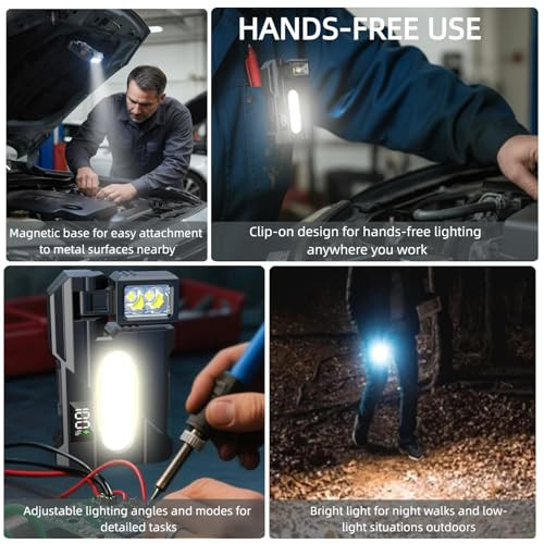 Cprnru Rechargeable Mini Flashlight 500 Lumens Rechargeable Edc Light 3 Modes Dual