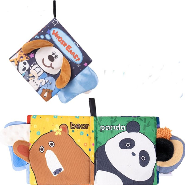 Yunhe Xinqiao Toys Factory Crinkle Sensory Baby Book 06 Months Soft Animal Cloth Book With 1 Pcs