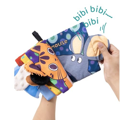 Yunhe Xinqiao Toys Factory Crinkle Sensory Baby Book 06 Months Soft Animal Cloth Book With 1 Pcs