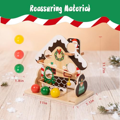 Adena Montessori Wooden Ball Drop Gravity Toy 13Y