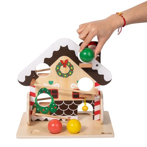 Adena Montessori Wooden Ball Drop Gravity Toy 13Y