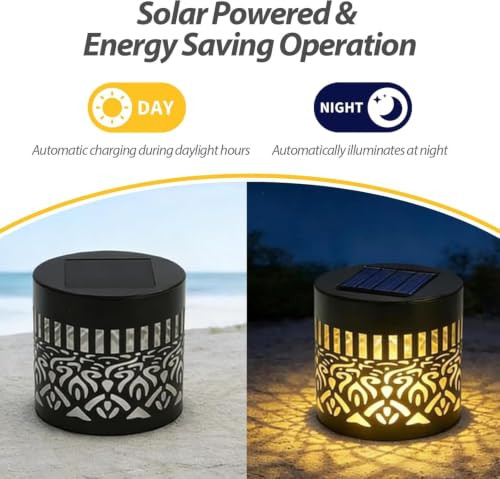 Uniqus SevenColor Changing Solar Mandala Lights Solar Wall Step Deck Light Outdoor 2 Pcs