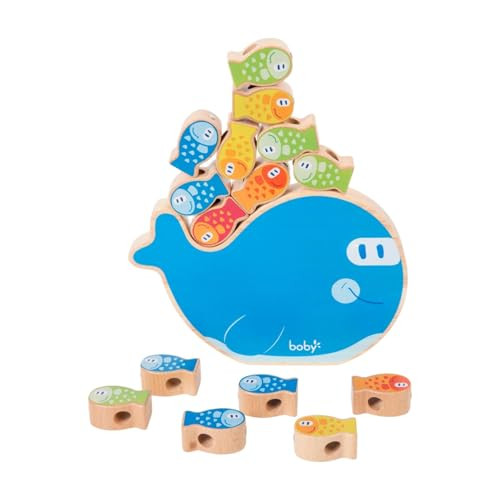 Yunhe Xinqiao Toys Factory Montessori 4In1 Wooden Fish Stacking Toy For Toddlers 35 Magnetic Fishing