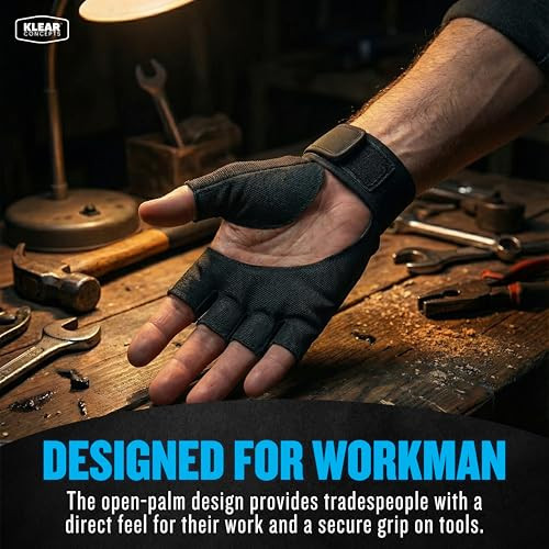 Klear Concepts Flashlight Gloves For Men 8 Led Gloves With BuiltIn Rechargeable Finger