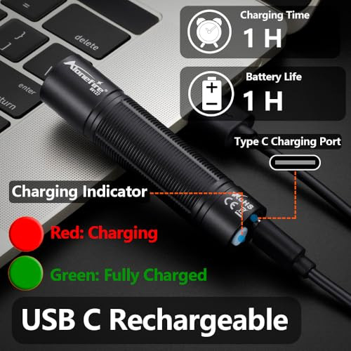 Alonefire Sv127 Mini 395Nm Uv Flashlight Usb C Rechargeable Blacklight Woods Lamp Black