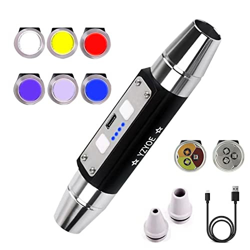 Yzyoe Six Leds Rechargeable Gemstone Flashlight Jade Appraisal Light Super Bright Jewelry