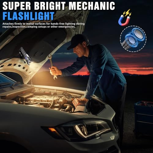 Skywolfeye Rechargeable Flashlights High Lumens 1200.000 Lm Super Bright Flashlight 7 Modes