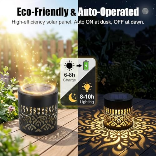 Uniqus Decorative Solar Mandala Lights Solar Mandala Lights Outdoor Mandala 2Pcs