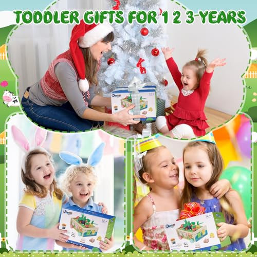 Kmtjt Toddler Montessori Wooden Farm Toys
