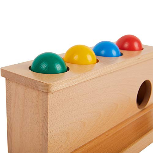 Adena Montessori Baby Push Object Permanence Ball Push Toy For 1 Year Toddler