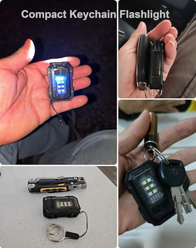 Boomfun Pocket Edc Flashlight Rechargeable 500 Lumens Keychain Flashlight Small Led Light