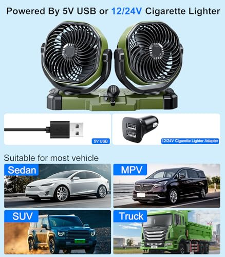 Xuenair // Universal Dashboard Fan For Car Suv Pickup Truck Rv Vehicles 5V
