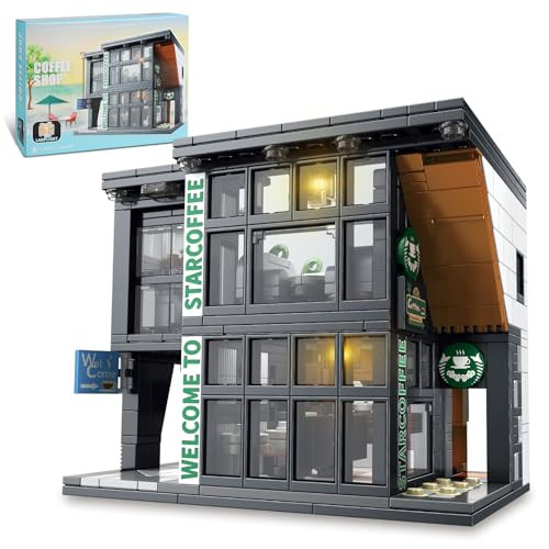 Newabwn City Coffee House Architecture Building Blocks Set For Adults Street View 581 Pcs