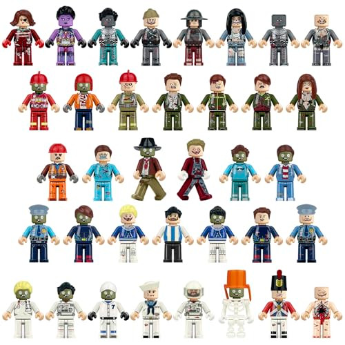Econoled Minifigures Zombie Mini People Figurines Horror Movable Building Bricks Minifigs Easter 36Pcs