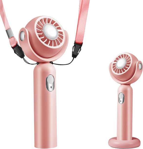 Mini Wearable Handheld Fan Battery Operated Small Portable Neck Fan Speed Adjustable UsbC Rechargeable Powerful Eyelash Fan Pink Mini Wearable Handheld Fan Battery Operated Small Portable Neck Fan Speed Adjustable UsbC Rechargeable Powerful Eyelash Fan Pink