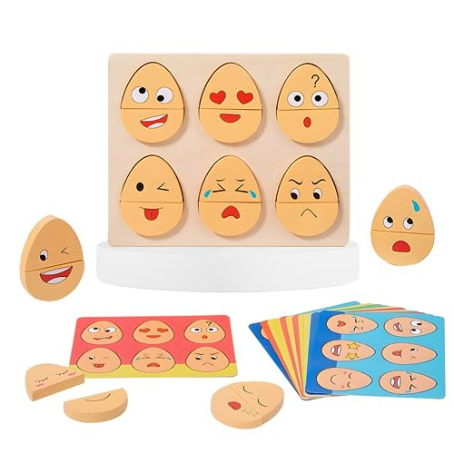 Yunhe Xinqiao Toys Factory Montessori Toys For 1 2 3 Year OldWooden Facial Expressions Sorting 32 Pcs
