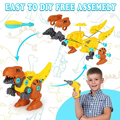 Elitoky Dinosaur Toys Take Apart Dinosaur Toys For Kids Educational Construction Building
