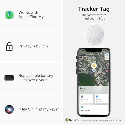 Zittz Tracker Item Finders Compatible With Apple Find My(Ios Only)Bluetooth Tracker Tag 2 Pack