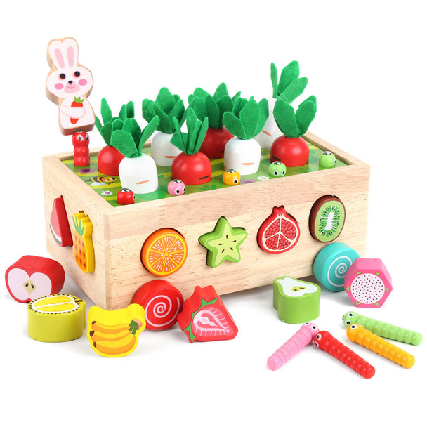 Kmtjt Toddlers Montessori Wooden Educational Toys For Baby Boys Girls Age 1