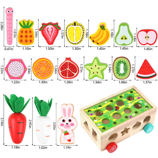 Kmtjt Toddlers Montessori Wooden Educational Toys For Baby Boys Girls Age 1